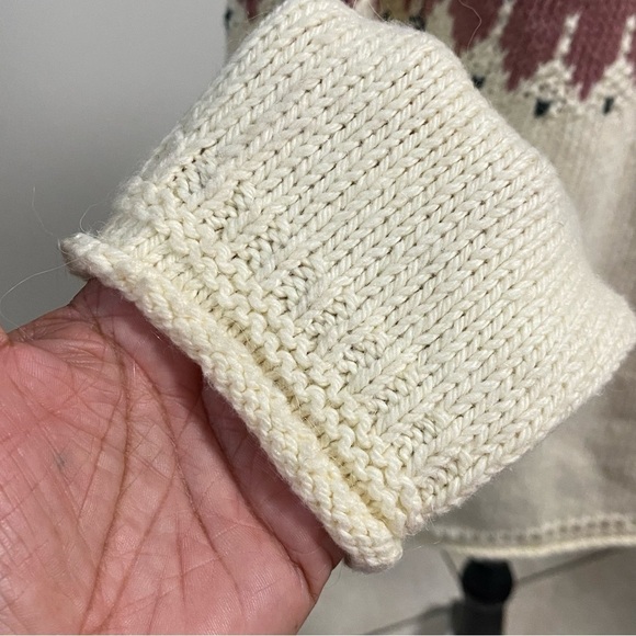 Madewell Sweater Women’s Medium Cream Fair Isle Keaton Pullover Cotton Alpaca - Picture 3 of 10